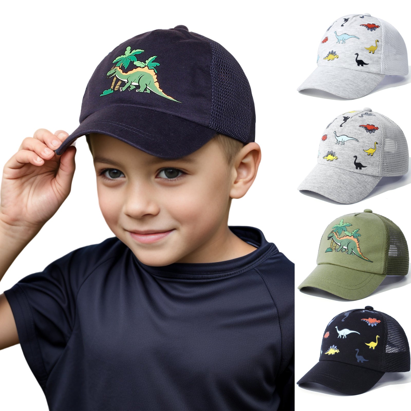 Wholesale Solid Color Outdoor Mesh Cap Children's Baseball Cap ACC-KH-Xiami004