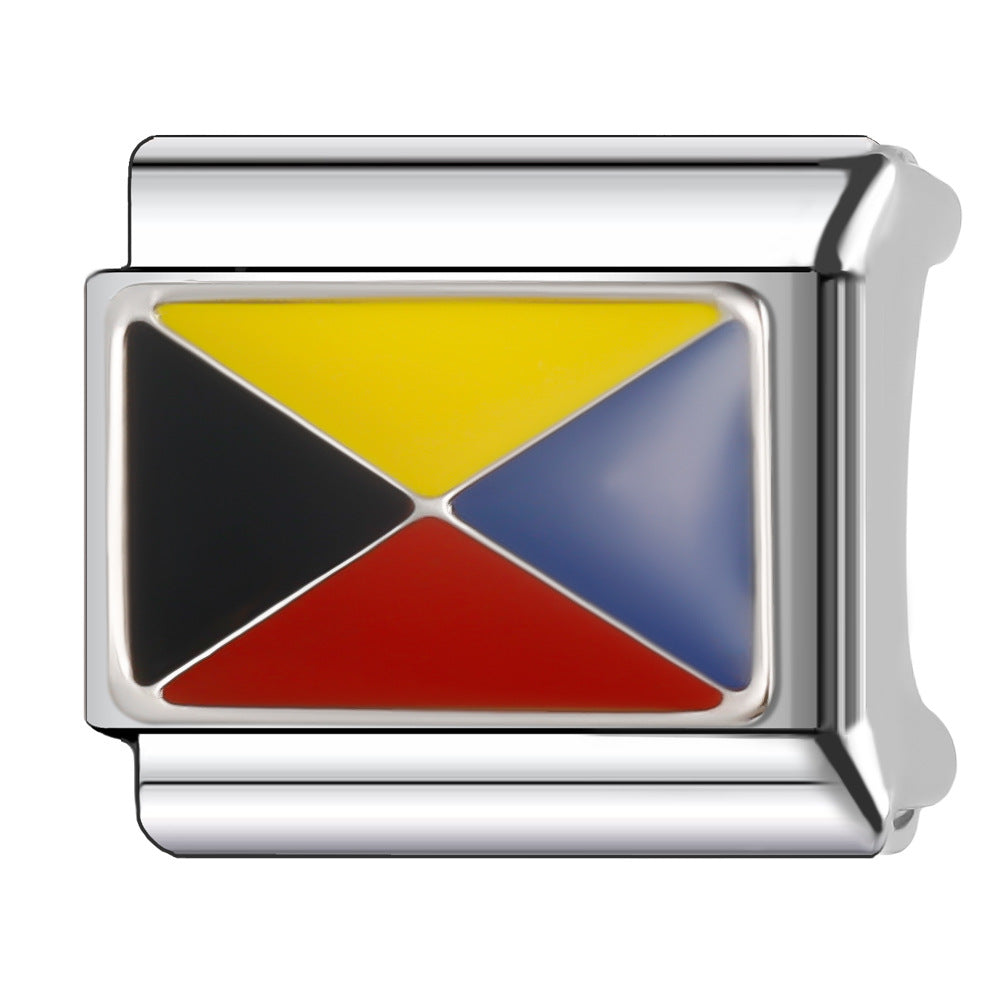 Wholesale Italian Charm Bracelet 9mm DIY Splicing Creative Pattern Stainless Steel Composable Bracelet