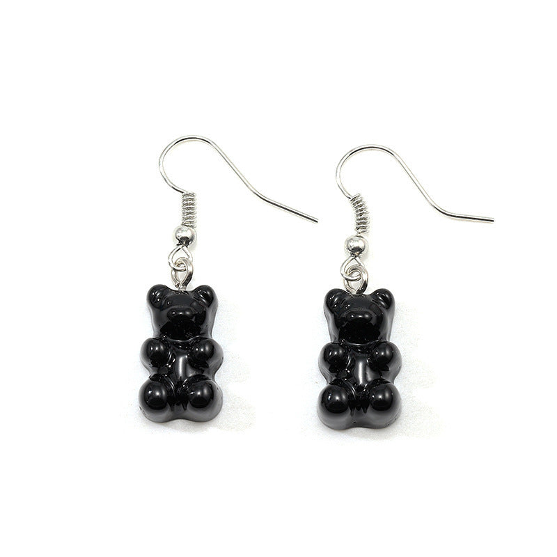 Wholesale Jelly Color Resin Bear Earrings Cute Earrings ACC-ES-YuChan003