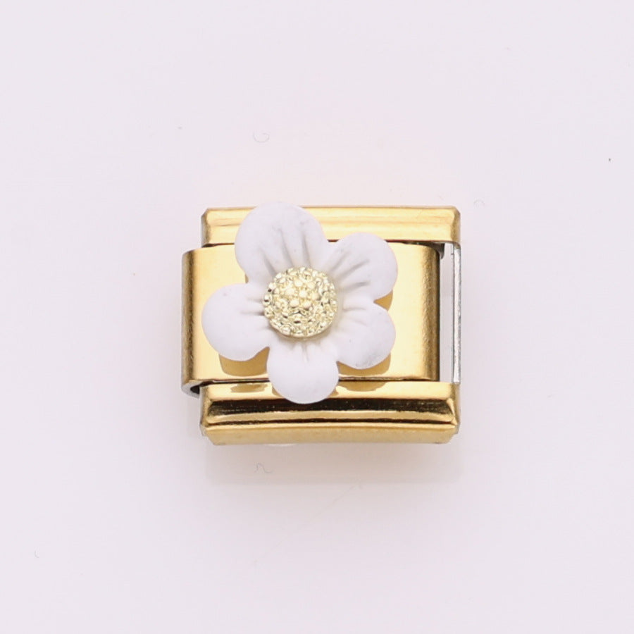 Bracelet de charme italien 10pcs 10 mm Bracelet composable en acier inoxydable 9 mm