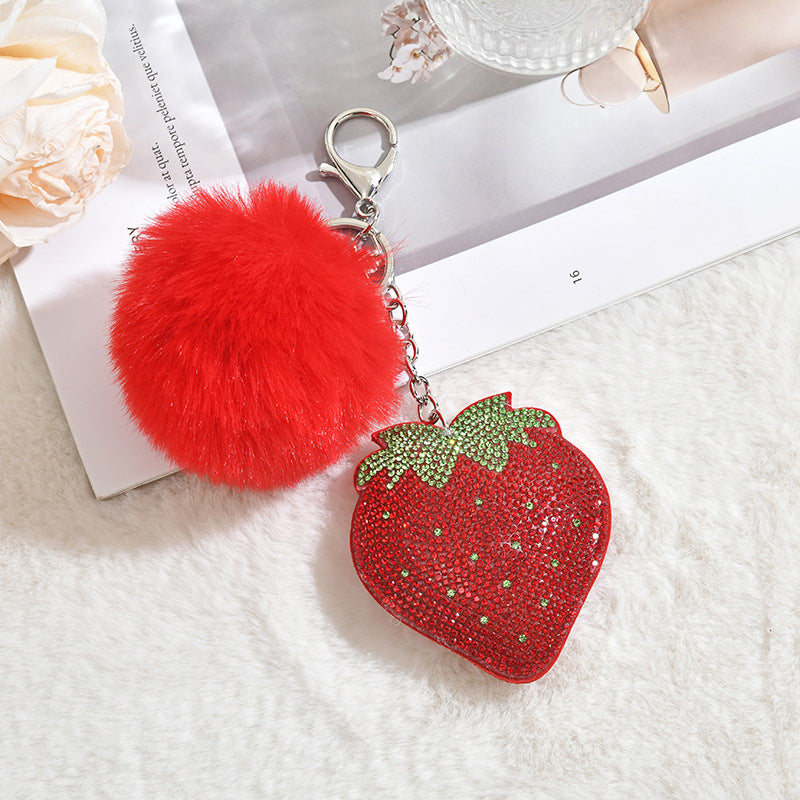 Wholesale Creative Tassel Strawberry Fruit Bag Charm for Women