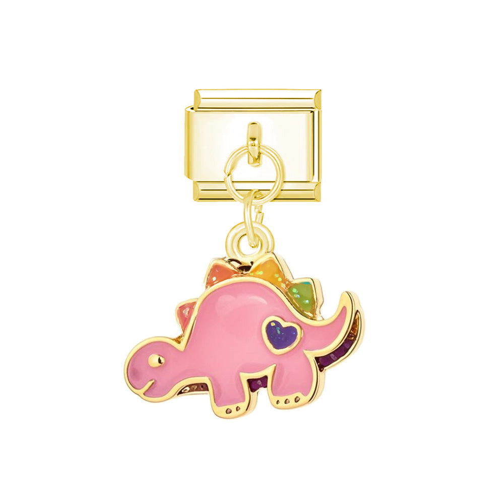 Wholesale Italian Charm Bracelet 9mm DIY Small Animal   Creative Stainless Steel Composable Bracelet