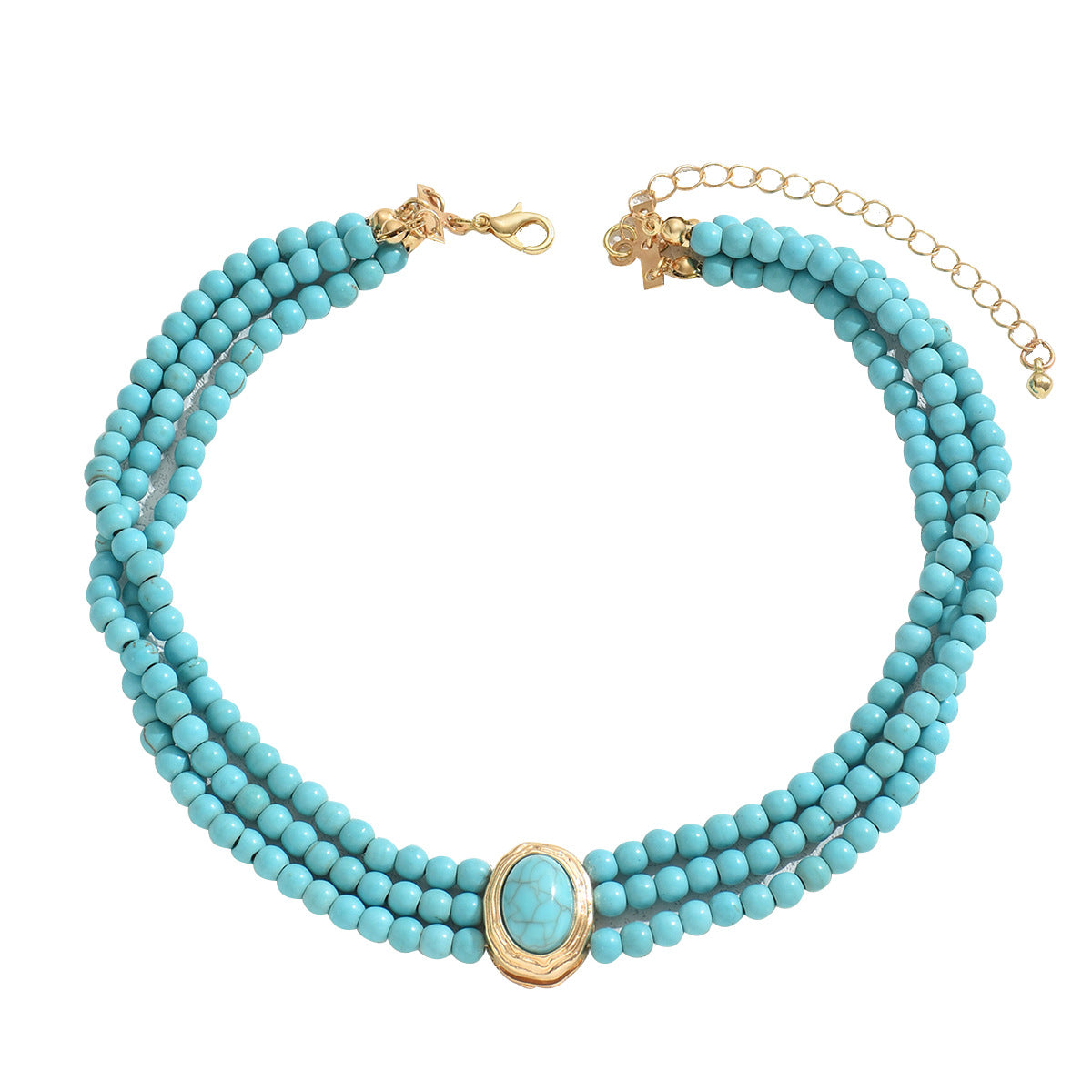 Wholesale  Vintage Geometric Beaded Necklace