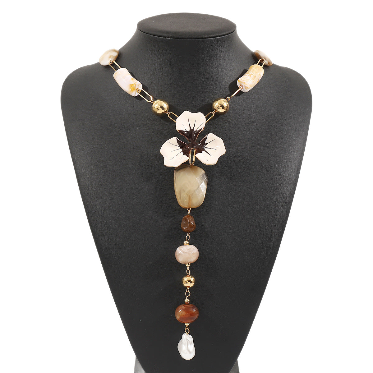 Wholesale long flower pendant Y-shaped necklace new style personality design ethnic style necklace