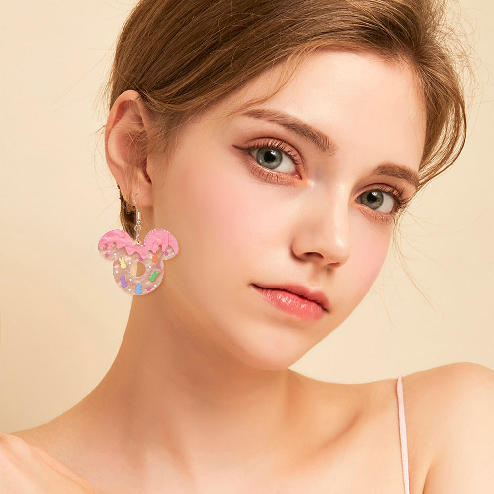 Wholesale Mouse Acrylic Pendant Earrings