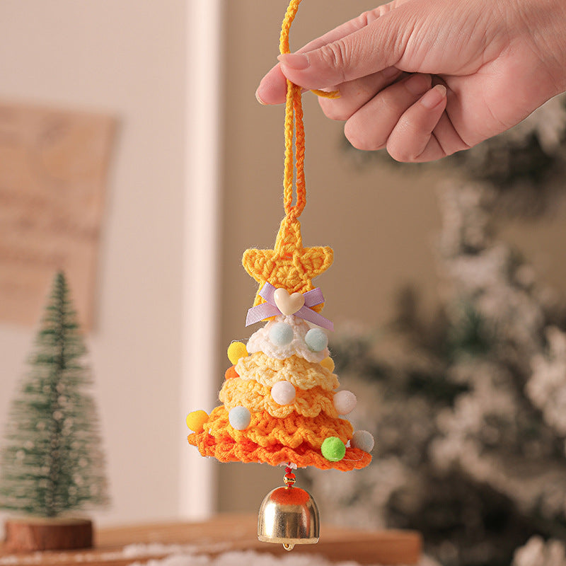 Wholesale  Plush  Pendant Wool Crocheted Christmas Tree Ornaments Decorations