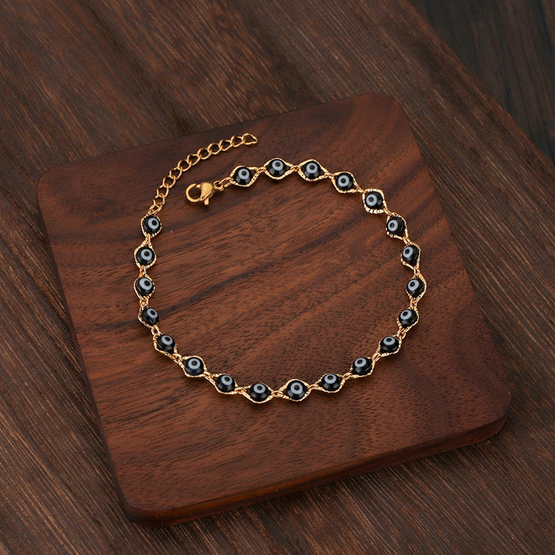 Wholesale Copper eye-shaped element bead bracelet