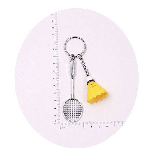 Wholesale Miniature badminton creative keychain