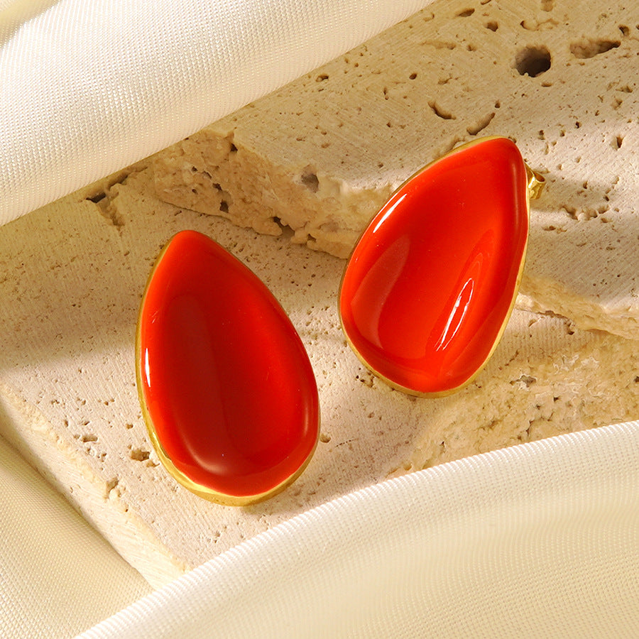 Wholesale Stainless steel teardrop earrings