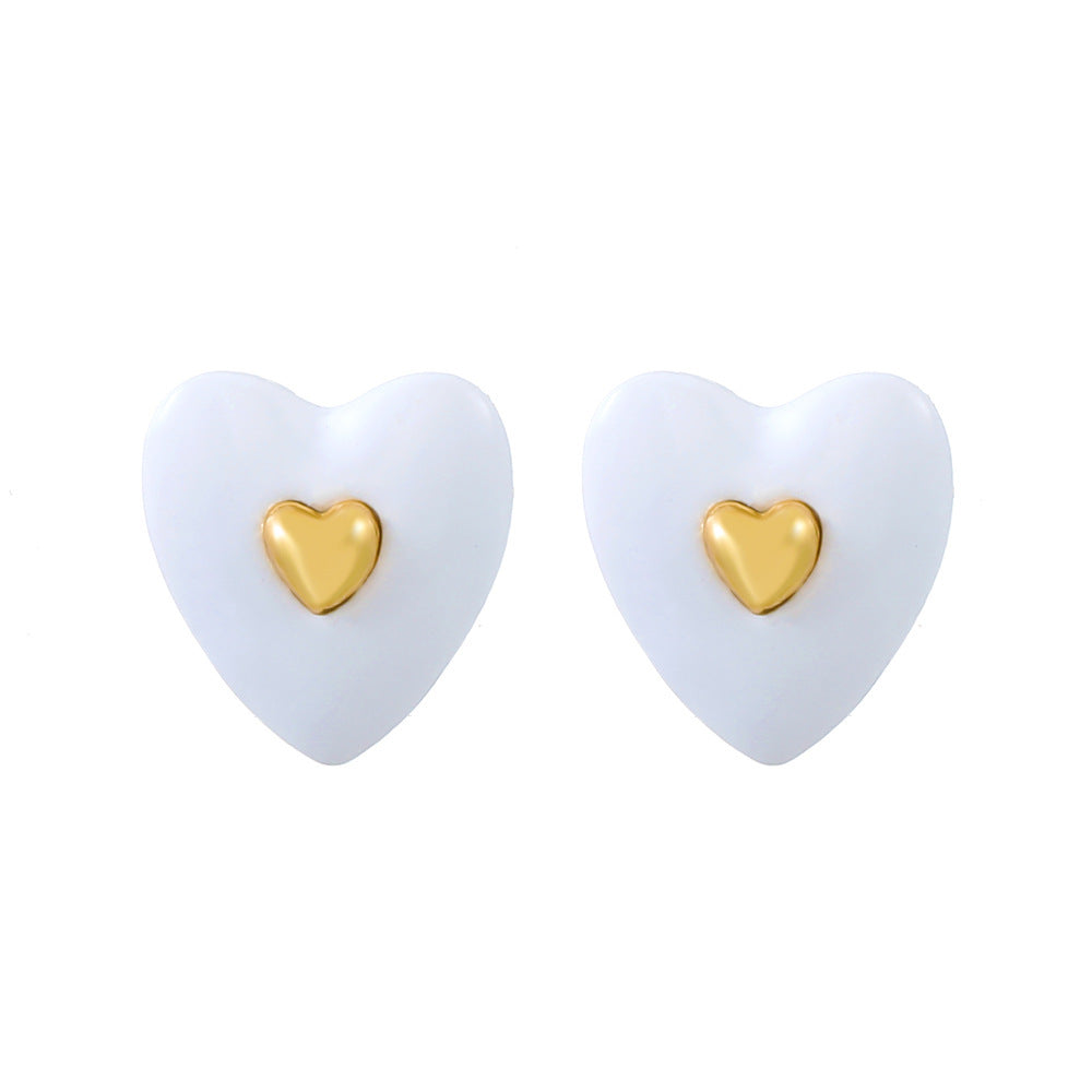 Wholesale  color drop oil C- shaped earrings