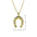 Wholesale  Zircon Copper Micro-inlaid Colorful Zircon Horseshoe Necklace