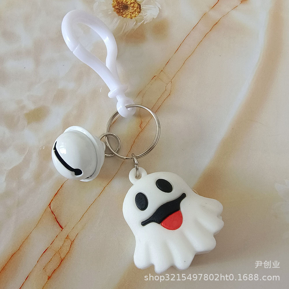 Wholesale Cute Cartoon PVC Doll Pendant Halloween Ghost Keychains Silicone Creative Keychain ACC-KC-YCY001