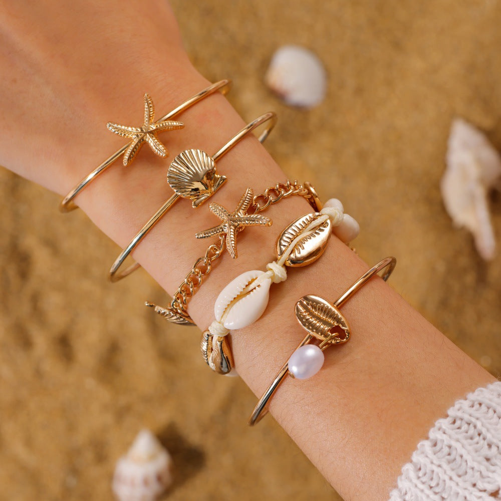 Wholesale Layered Cross &  Flower Pendant Jewelry Set,  Alloy Bracelet Bangle,  Boutique Resale