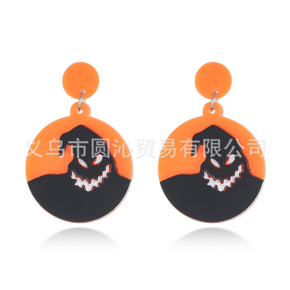 Wholesale  Acrylic Skeleton Ghost Plate Earrings
