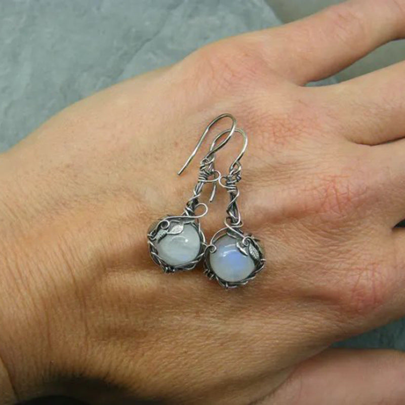 Wholesale  Metal Winding Plant Leaf Distinctive Earrings