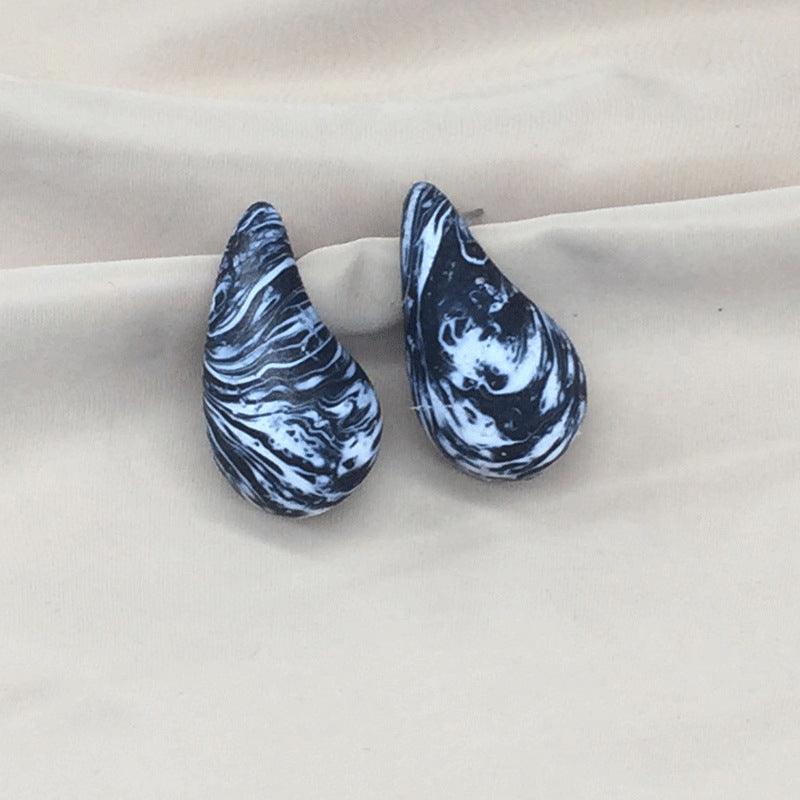Wholesale Water Drop Simple Chubby Earrings ACC-ES-KangD009