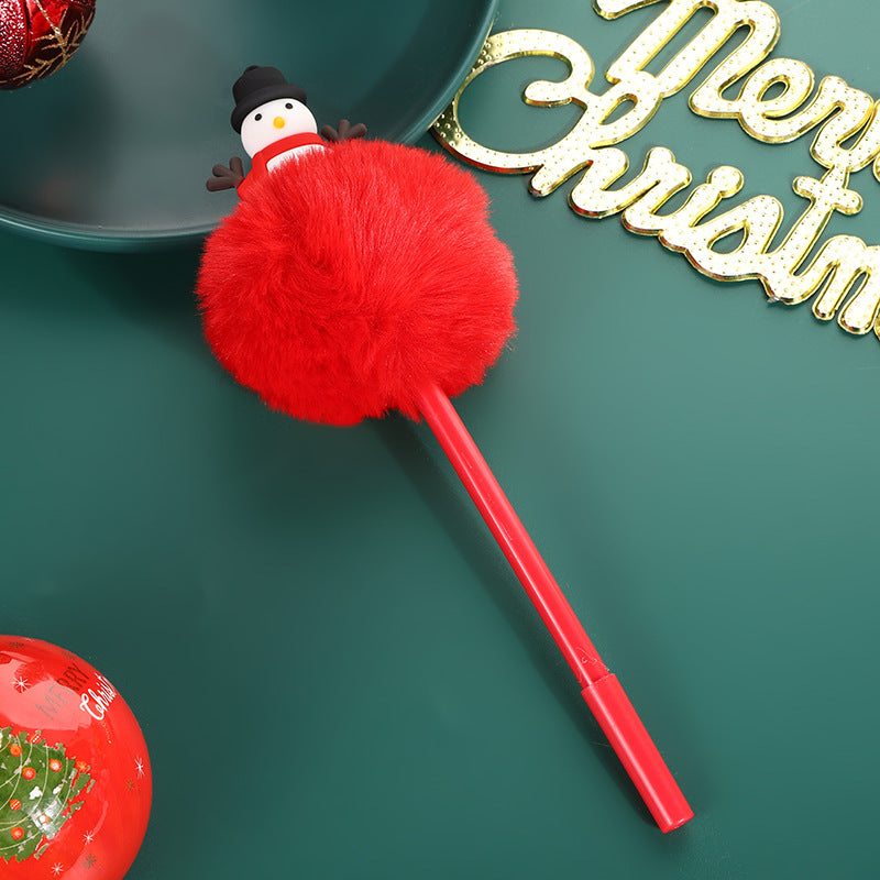 Wholesale Christmas style plush ballpoint pen