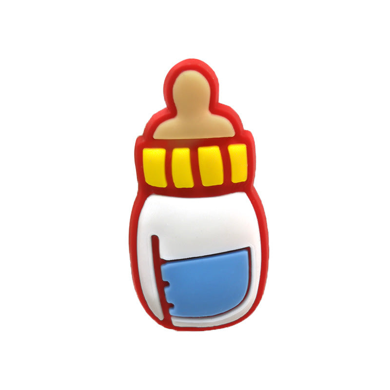 Wholesale 100pcs Food Hamburger Donut PVC Soft Rubber Shoe Buckle Decoration ACC-SC-YiBang001