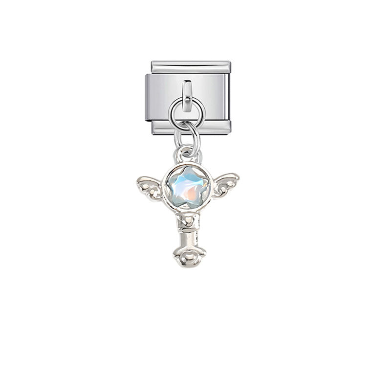 Wholesale Ocean Themed Italian Style DIY Pendant and Bracelet Kit Sweet Painted Stainless Steel Fashion Accessory for Everyday Wear