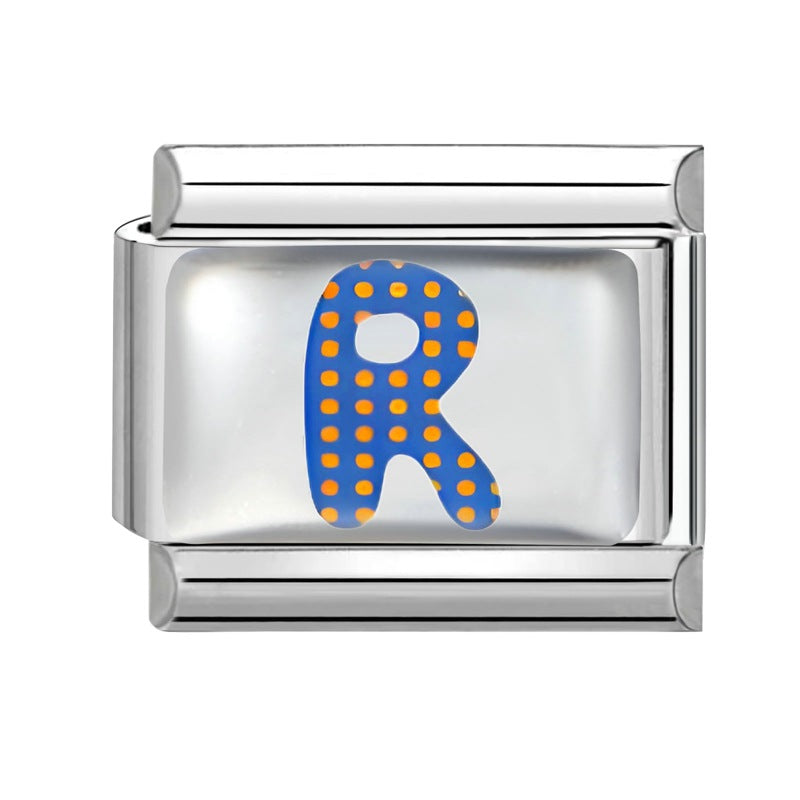 Wholesale 9mm Italian Charm Starter Bracelets DIY Letter Series Stainless Steel Composable Bracelet