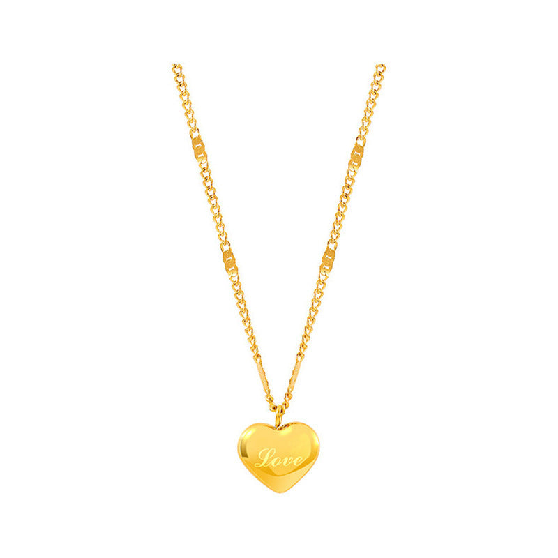 Wholesale  love heart necklace clavicle chain