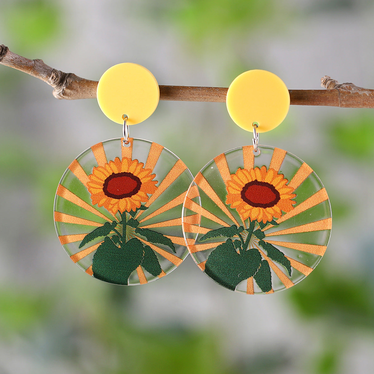 Wholesale Flower Leaf Pendant Earrings