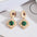 Wholesale Retro Glaze Gold Personality Exaggerated Silver Needle Middle Ancient Earrings