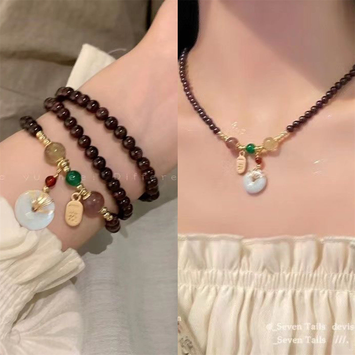 Wholesale Layered Garnet Bead Bracelet Trendy Fashion Accessory for Everyday Wear and Gift Giving