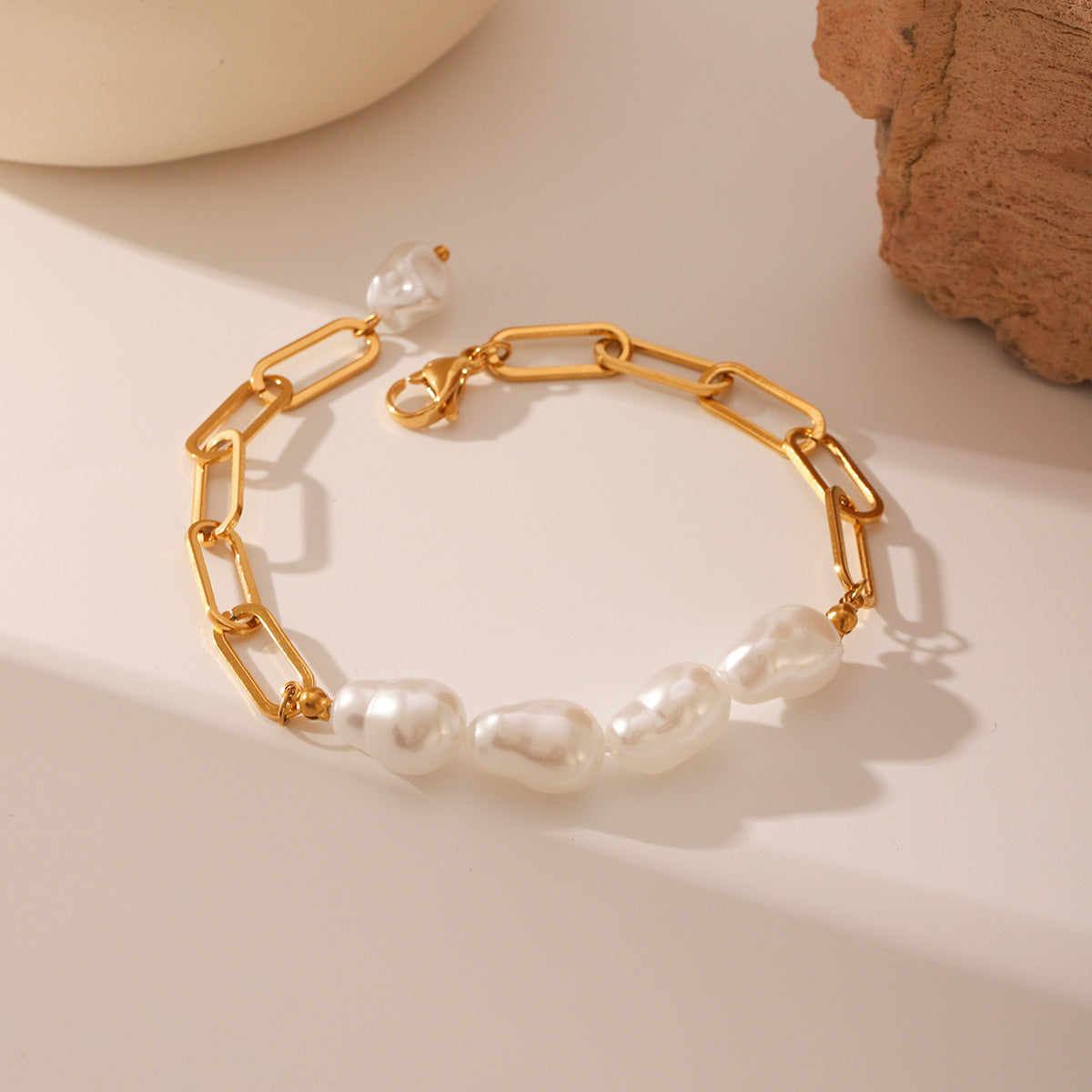 Wholesale  Pearl Bracelet Pclip Chain  Baroque Pearl Accessories