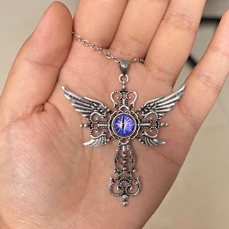 Wholesale Natural Blue Devil's Eye Pendant Jewelry Creative Necklace