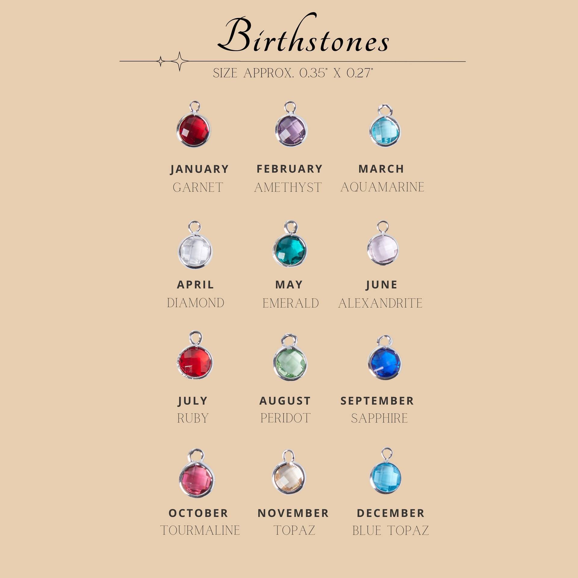 Wholesale Stainless Steel December Zircon Birthstone Pendant