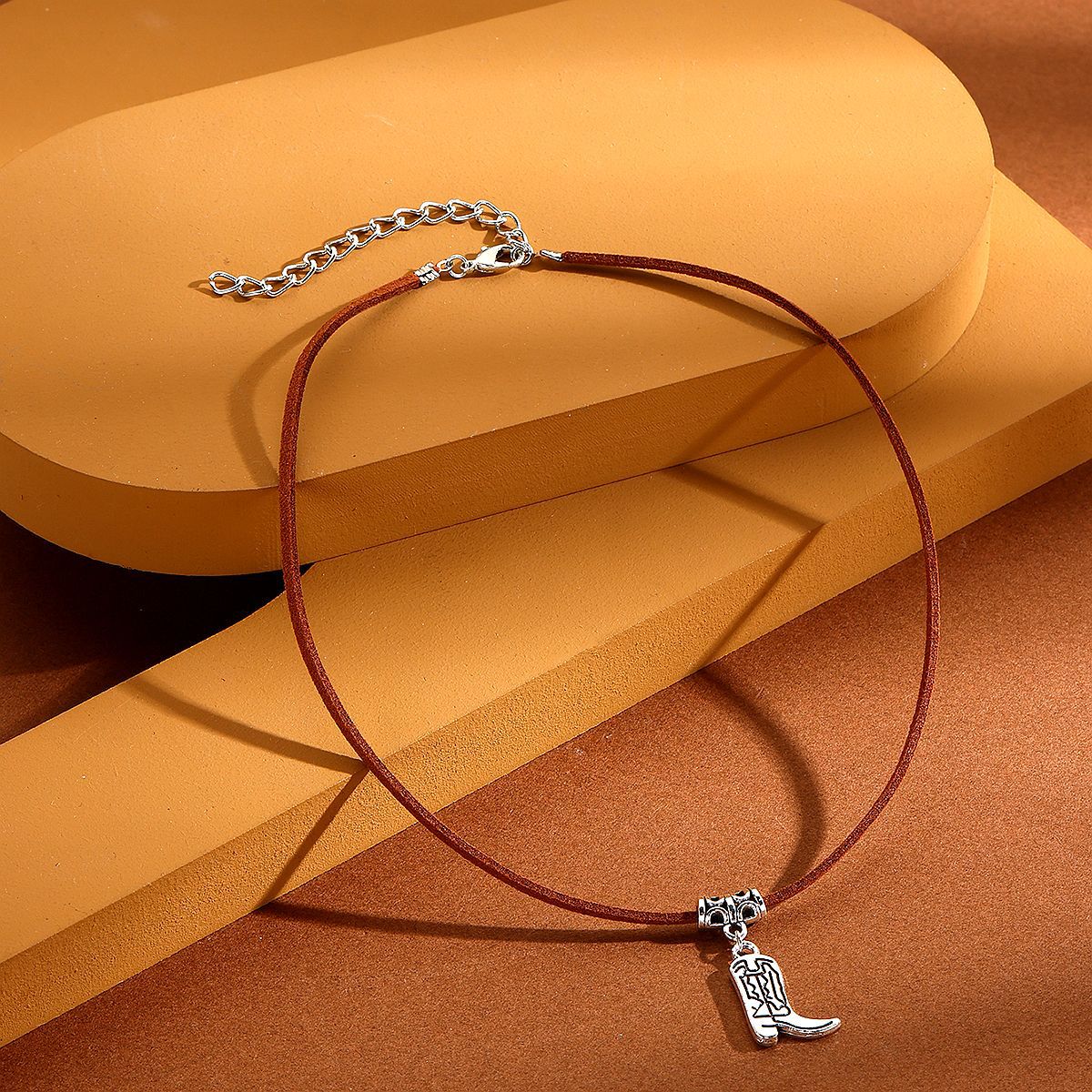 Wholesale National Style Niutou Cross  Fold Vintage Necklace