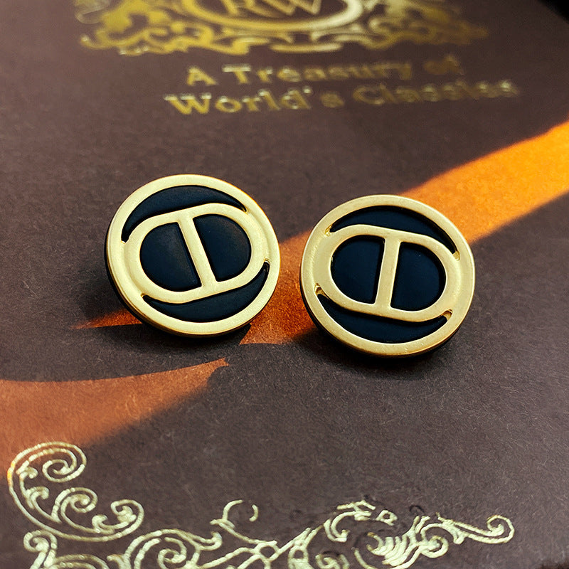 Wholesale Vintage Silver Pin Diamond Geometric Leather Earrings ACC-ES-BY001