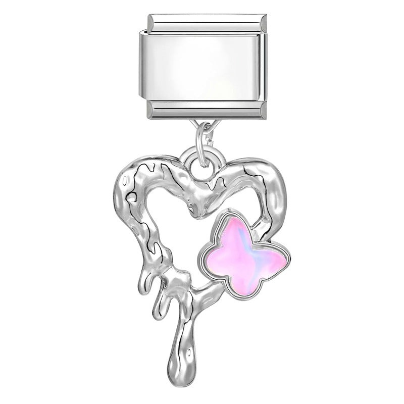 Wholesale 2PCS 9mm Italian Charm Starter Bracelets DIY Pendant Stainless Steel Composable Bracelet