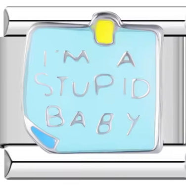 Wholesale Italian Charm Bracelet 9mm DIY BELIEVE English HELLO letter  Creative Stainless Steel Composable Bracelet