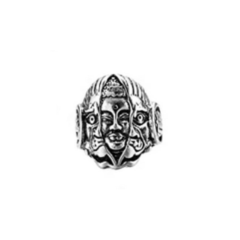 Wholesale Punk Style Men's Lion Head Skull Ring ACC-RS-NaiHong004