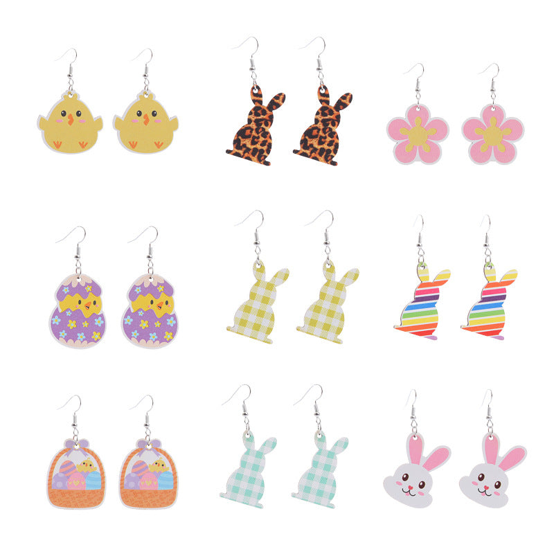 Wholesale Acrylic Easter Bunny Cross Butterfly Earrings