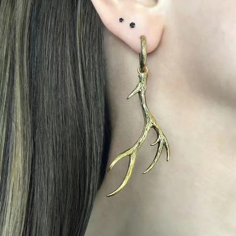 Wholesale  Gothic  Antler Ear Ring  Retro  Earrings