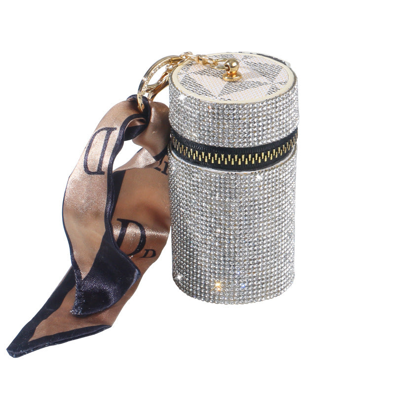 Wholesale Leather Diamond Lipstick Coin Purse Keychains ACC-KC-RuiJie003