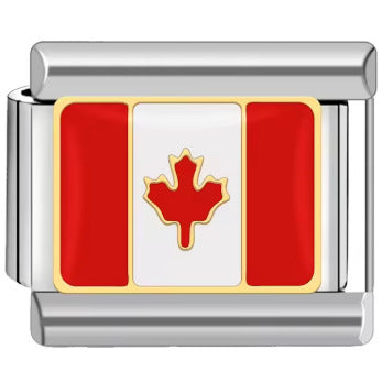 Wholesale Italian Charm Bracelet 9mm DIY Splicing Classic Flag Series Stainless Steel Composable Bracelet