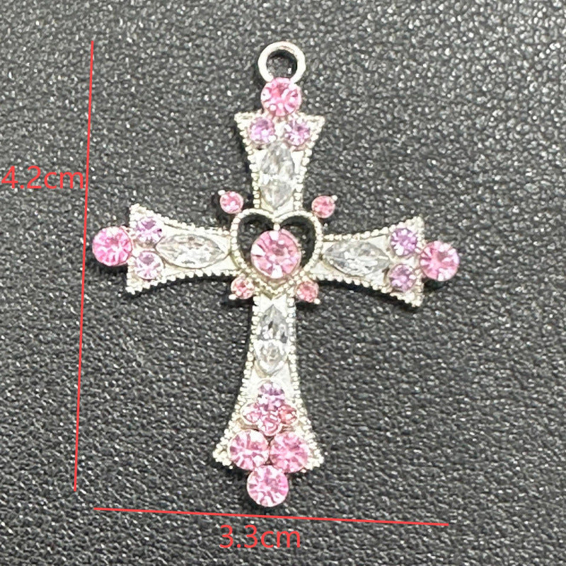 Wholesale Sweet Cool Korean Style Cross Pendant Necklace Women S Vintage Zinc Alloy Collarbone Chain Chic Layering Jewelry Accessory