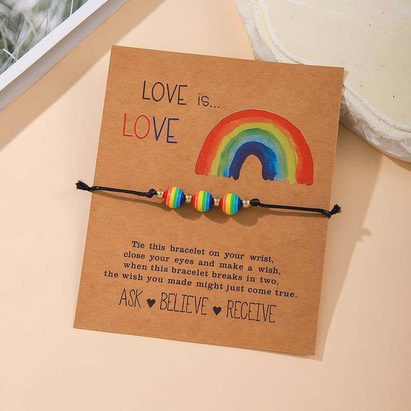 Wholesale  Colorful Rice Bead Bracelet Summer Rainbow