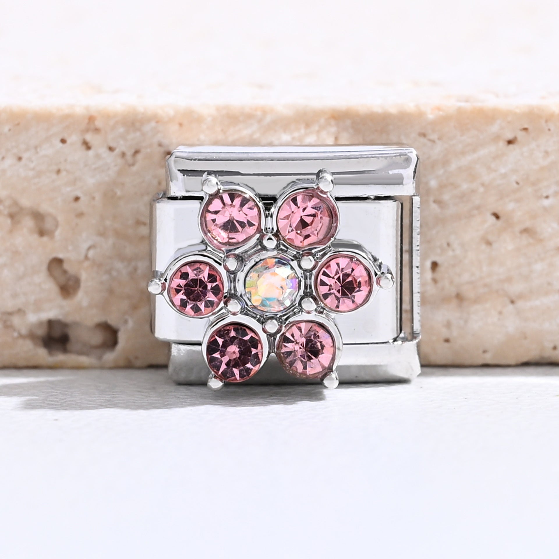 Wholesale 9mm Italian Charm Starter Bracelets DIY square Single Section Creative Stainless Steel Composable Bracelet