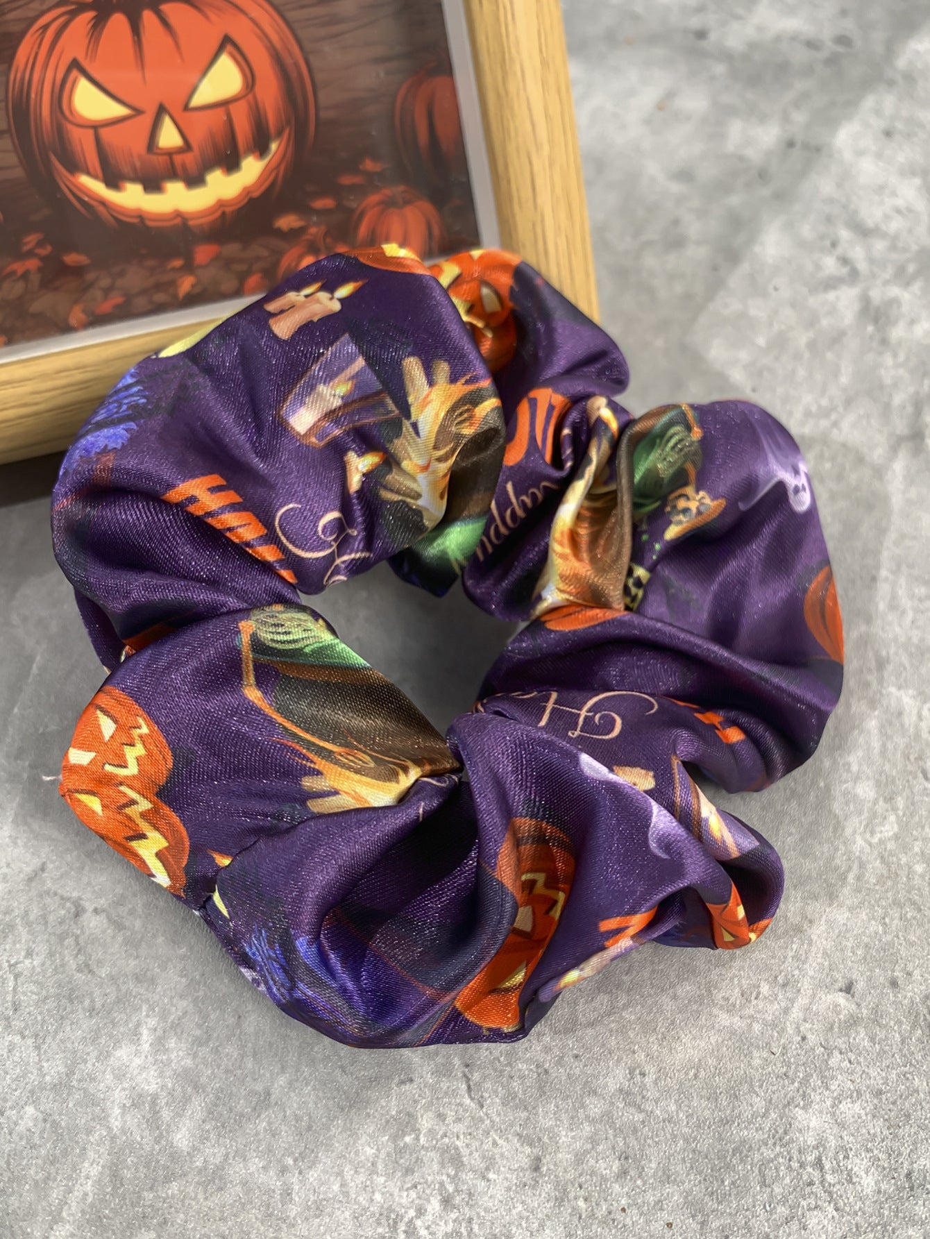 Wholesale Halloween Pumpkin Ghost Bat Large Intestine Hair Scrunchies ACC-HS-Mulin006