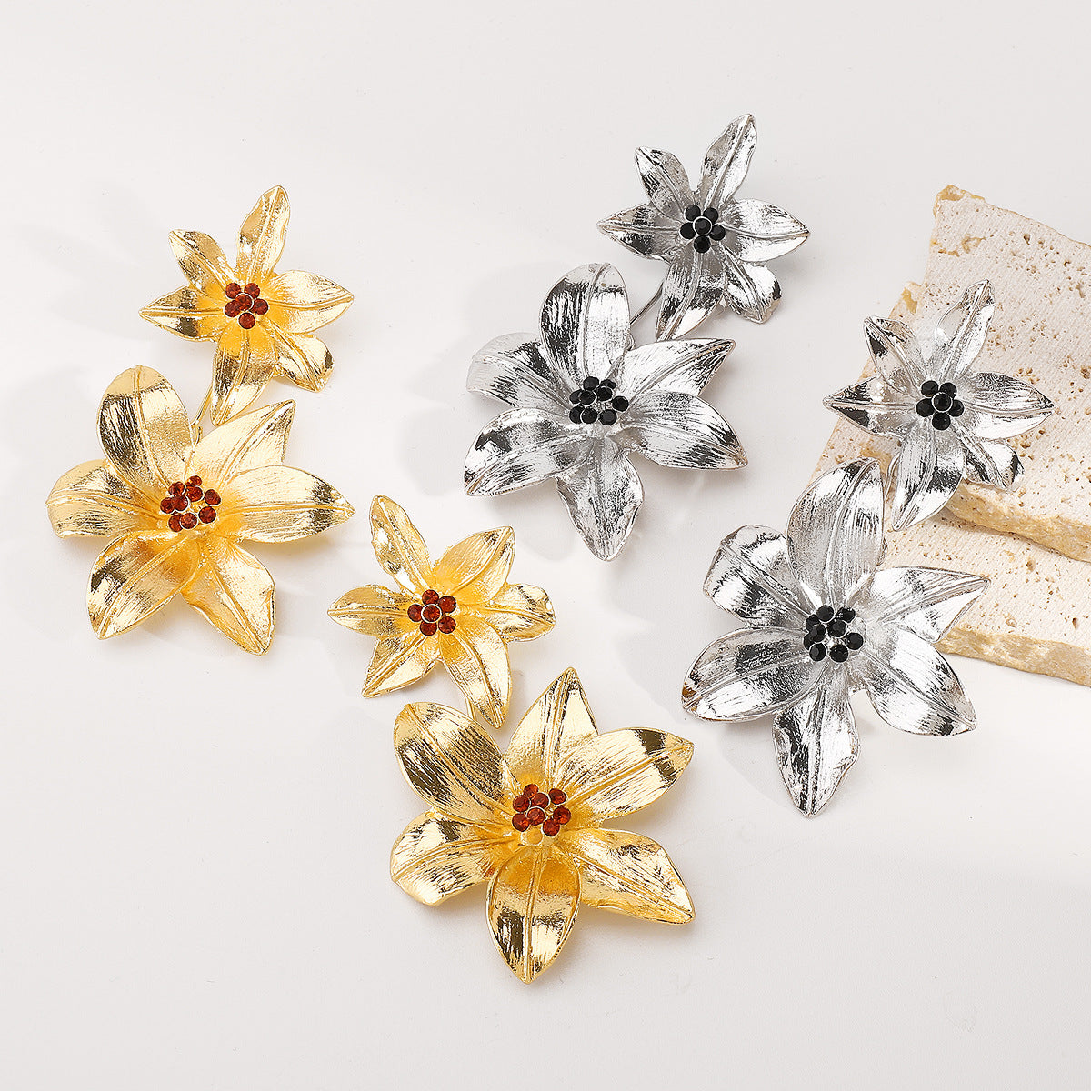 Wholesale flower design sense advanced earrings earrings versatile simple