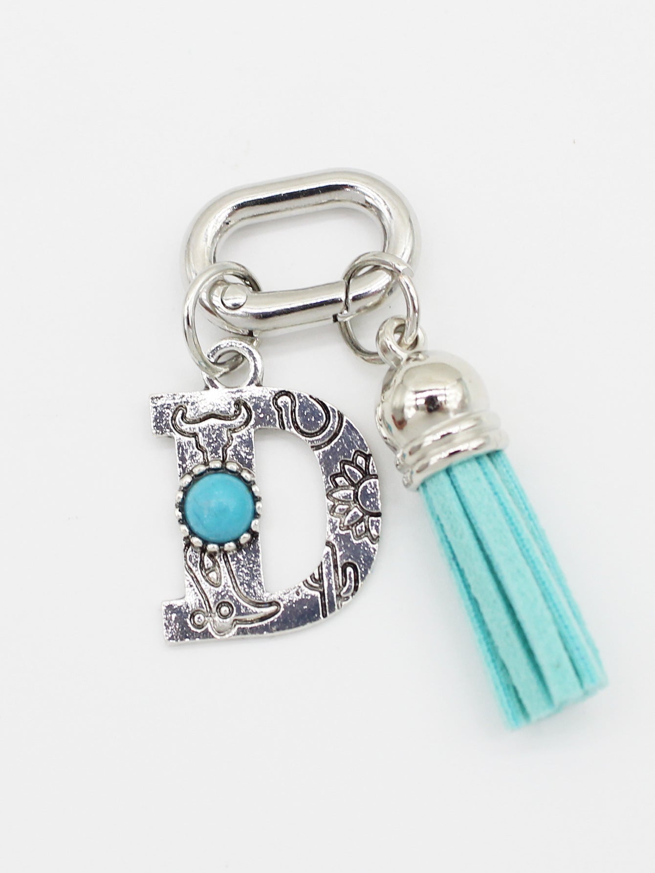 Wholesale New Ethnic Style Turquoise 26-Letter Tassel Shoe Bag Pendant Jewelry