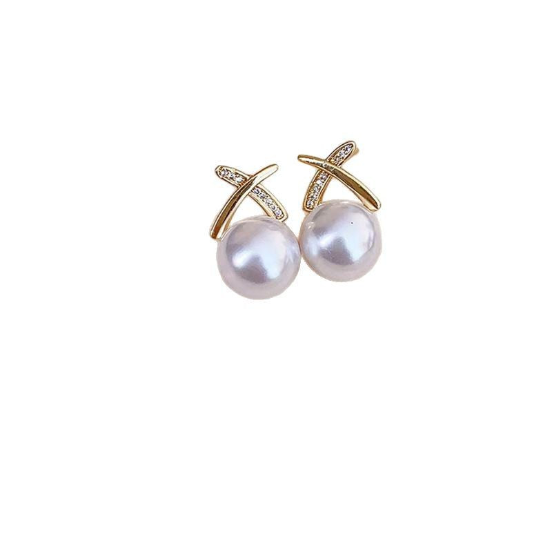 Wholesale Vintage X Pearl Earrings
