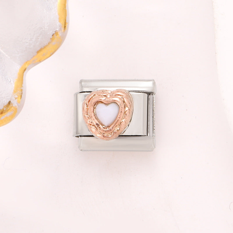 Wholesale 10pcs Italian Charm Bracelet 9mm DIY Splicing Removable Love Series Stainless Steel Composable Bracelet