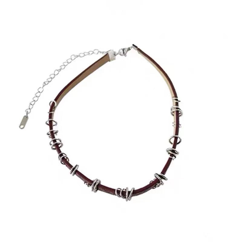 Wholesale Punk Leather Choker Necklace