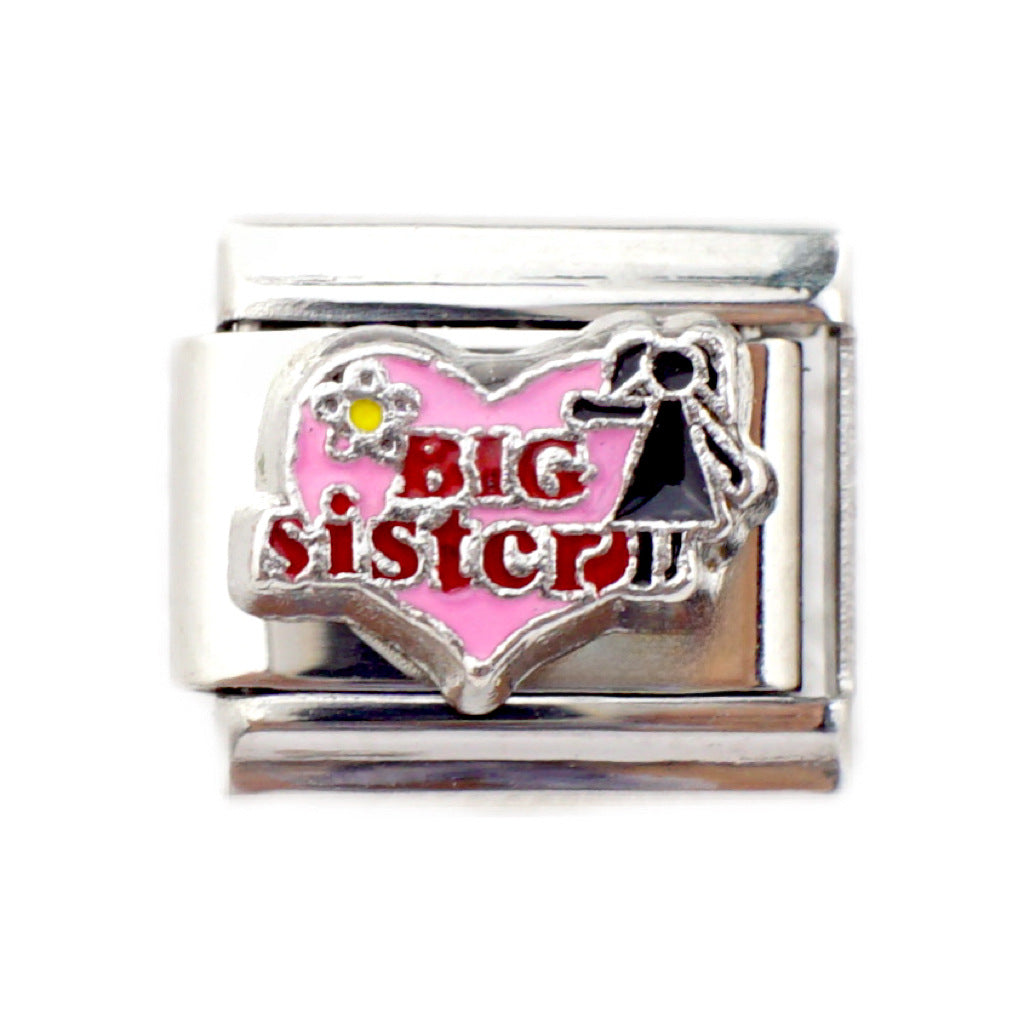 Wholesale 5pcs Italian Charm Bracelet 9mm DIY Splicing Creative Pattern Stainless Steel Composable Bracelet